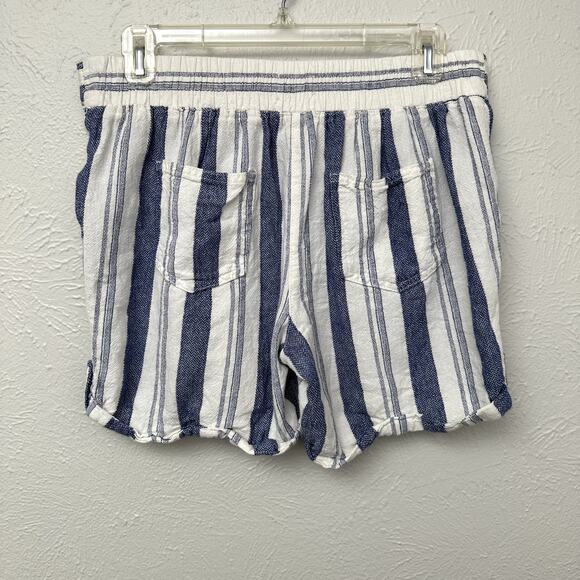 Per Se Striped Linen Blend Shorts - Picture 6 of 9